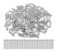 sourcing map 100 Pcs 4mm x 18mm Dowel Pins Bearing Steel Cylindrical Dowel Pins Shelf Support Peg Pin Rod Fasten Elements Metal Shelf Pegs +/-0.02mm Diameter Tolerance, Silver Tone