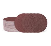 sourcing map 100 Pcs 50mm 2 Inch Sanding Disc 60/80/100/120/150 Grit Hook and Loop Sandpaper Random Orbital Sander Pads for Woodworking Automotive Metal