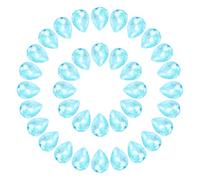 sourcing map 100 Pcs 7 x 10mm Teardrop Rhinestones Pointed Back Crystal Rhinestone Crystal Beads Gems for Crafts DIY Dress Jewelry Shoes Sewing Art Embellishments, Lake Blue