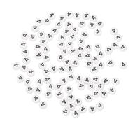 sourcing map 100 Pcs Acrylic Number Beads, 4x7mm White Round Number 4 Beads Plastic Spacer Beads for Jewelry Making Bracelets Necklaces Keychain