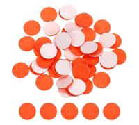 sourcing map 100 Pcs Adhesive Felt Circles, 1/2" Round Non-Woven Felt Pads Stickers Dots Pre Cut for DIY Crafts Sewing Handcraft Costume Holiday Decoration, Orange