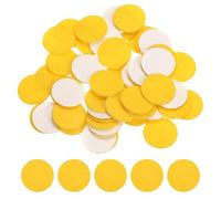 sourcing map 100 Pcs Adhesive Felt Circles, 1.5" Round Non-Woven Felt Pads Stickers Dots Pre Cut for DIY Crafts Sewing Handcraft Costume Holiday Decoration, Yellow
