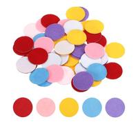 sourcing map 100 Pcs Adhesive Felt Circles, 1" Round Non-Woven Felt Pads Stickers Dots Pre Cut for DIY Crafts Sewing Handcraft Costume Holiday Decoration, Red, Pink, Yellow, Sky Blue, Purple