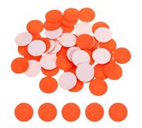 sourcing map 100 Pcs Adhesive Felt Circles, 9/16" Round Non-Woven Felt Pads Stickers Dots Pre Cut for DIY Crafts Sewing Handcraft Costume Holiday Decoration, Orange