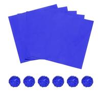 sourcing map 100 Pcs Aluminum Foil Candy Wrappers, 4 x 4 Inch Square Chocolate Wrappers, Glossy Texture Packaging Wrapping Papers for Caramel Candies Decoration, Blue