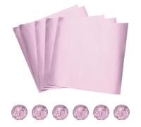 sourcing map 100 Pcs Aluminum Foil Candy Wrappers, 5 x 5 Inch Square Chocolate Wrappers, Glossy Texture Packaging Wrapping Papers for Caramel Candies Decoration, Light Pink