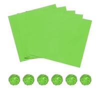 sourcing map 100 Pcs Aluminum Foil Candy Wrappers, 5 x 5 Inch Square Chocolate Wrappers, Glossy Texture Packaging Wrapping Papers for Caramel Candies Decoration, Green