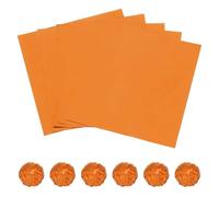 sourcing map 100 Pcs Aluminum Foil Candy Wrappers, 5 x 5 Inch Square Chocolate Wrappers, Glossy Texture Packaging Wrapping Papers for Caramel Candies Decoration, Orange