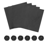 sourcing map 100 Pcs Aluminum Foil Candy Wrappers, 8 x 8 Inch Square Chocolate Wrappers, Glossy Texture Packaging Wrapping Papers for Caramel Candies Decoration, Black