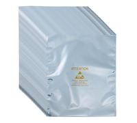 sourcing map 100 Pcs Anti Static Bags 12.2" x 15.7" Open Top ESD Shielding Bag with Labels for Hard Drive HDD SSD Electronic Device Motherboards, Silver Gray