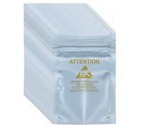 sourcing map 100 Pcs Anti Static Bags 2.4" x 3.5" Resealable ESD Shielding Bag with Labels for Hard Drive HDD SSD Electronic Device Motherboards, Silver Gray