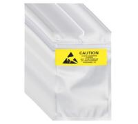 sourcing map 100 Pcs Anti Static Bags 3.1" x 5.3" Resealable ESD Shielding Bag with Labels for Hard Drive HDD SSD Electronic Device Motherboards, Silver