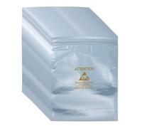 sourcing map 100 Pcs Anti Static Bags 5.9" x 7.9" Resealable ESD Shielding Bag with Labels for Hard Drive HDD SSD Electronic Device Motherboards, Silver Gray