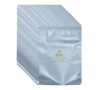 sourcing map 100 Pcs Anti Static Bags 6.3" x 9.1" Resealable ESD Shielding Bag with Labels for Hard Drive HDD SSD Electronic Device Motherboards, Silver Gray