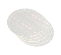 sourcing map 100 Pcs Badge Protective Film for 58mm/2.3in Badge Button Maker, 70mm/2.8in Badges Pin Glittering Film Clear Holographic Laminate Sheets for Button Maker, Stars Style