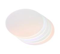 sourcing map 100 Pcs Badge Protective Film for 58mm/2.3in Badge Button Maker, 70mm/2.8in Badges Pin Glittering Film Clear Holographic Laminate Sheets for Button Maker, Rainbow Style