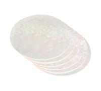 sourcing map 100 Pcs Badge Protective Film for 58mm/2.3in Badge Button Maker, 70mm/2.8in Badges Pin Glittering Film Clear Holographic Laminate Sheets for Button Maker, Snowflake Style