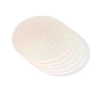 sourcing map 100 Pcs Badge Protective Film for 58mm/2.3in Badge Button Maker, 70mm/2.8in Badges Pin Glittering Film Clear Holographic Laminate Sheets for Button Maker, Mini Stars Style