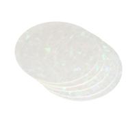 sourcing map 100 Pcs Badge Protective Film for 75mm/3in Badge Button Maker, 85mm/3.3in Badges Pin Glittering Film Clear Holographic Laminate Sheets for Button Maker, Broken Glass Style