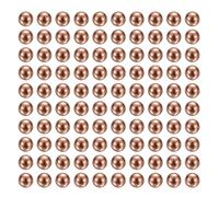 sourcing map 100 Pcs Bearing Balls, 2.5mm Diameter Precision Solid Copper Bearing Balls Pure Copper Ball Spheres for Machinery, Automotive, and DIY (T2 Copper)