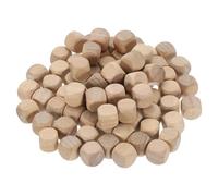 sourcing map 100 Pcs Blank Wooden Dice, 10mm/0.39inch Unfinished Wooden Cube Rounded Corners Square Block for DIY Craft Projects