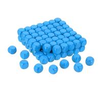 sourcing map 100 Pcs Blank Wooden Dice,10mm 6 Sided Wood Cube Unfinished Wooden Cube Rounded Corners Square Block for DIY Craft Projects, Blue