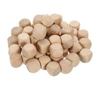 sourcing map 100 Pcs Blank Wooden Dice, 20mm/0.79inch Unfinished Wooden Cube Rounded Corners Square Block for DIY Craft Projects