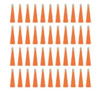 sourcing map 100 Pcs Bookmark Tassels with Gold Cap, 2.4" Polyester Silky Tassels Handmade Soft Tassel with Loop for Keychain Jewelry Making Graduation DIY Crafts, Orange