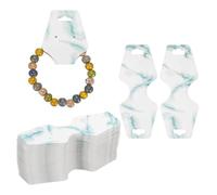 sourcing map 100 PCS Bracelet Display Cards, Jewelry Display Cards Marble Paper Bracelet Packaging Cards for Selling Jewelry, Necklace, Earrings, Keychain Hair Band (Green)
