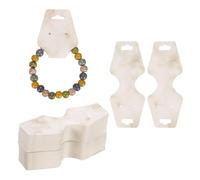 sourcing map 100 PCS Bracelet Display Cards, Jewelry Display Cards Marble Paper Bracelet Packaging Cards for Selling Jewelry, Necklace, Earrings, Keychain Hair Band (Light Coffee)