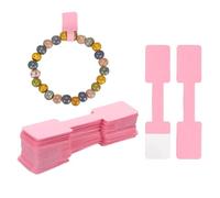 sourcing map 100 PCS Bracelet Display Cards, Jewelry Display Cards Self Adhesive Bracelet Packaging Cards for Selling Jewelry, Necklace, Earrings, Keychain Hair Band (Pink)