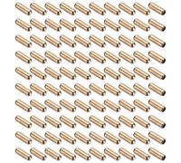 sourcing map 100 Pcs Brooch Pin End Cap, 10mm Brass Brooch Pin Stoppers Lapel End Cap Locking Backing for DIY Jewelry Making Accessories, K Gold
