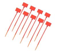 sourcing map 100 Pcs Cable Label Marker Tags, Nylon Cable Zip Tie Tags 6.3 Inch Writable Self-Locking Wire Labels Zip Ties for Organization Marking, Red