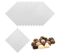 sourcing map 100 Pcs Candy Foil Wrappers, 4.7 x 4.7 Inch Aluminium Foil Chocolate Bar Square Wrappers for Tea Brownies DIY Packaging Wedding Party Decoration, Silver