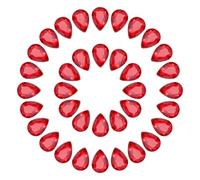 sourcing map 100 Pcs Crystal AB Pointed Back Rhinestones, 7x10mm Teardrop Faceted Glass Gems for Phone Case DIY Crafts Jewelry Making Clothing Decoration, Red