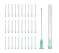 sourcing map 100 Pcs Dispensing Needle 21 Gauge 50 mm, Luer Lock Lab Dispensing Needle, Stainless Steel Tips for Laboratory Industrial Dispensing Refilling Inks Liquid Glue, (Light Green)
