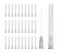 sourcing map 100 Pcs Dispensing Needle 27 Gauge 38 mm, Luer Lock Lab Dispensing Needle, Stainless Steel Tips for Laboratory Industrial Dispensing Refilling Inks Liquid Glue, (Gray)