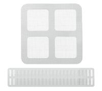 sourcing map 100 Pcs Disposable Floor Drain Cover, Self Adhesive Shower Hair Catcher, Mesh Shower Drain Cover Sticker for Bathroom Kitchen Bathtub Laundry, Gray