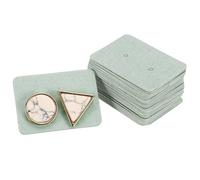 sourcing map 100 Pcs Earring Display Cards, 1.37"x1" Ring Cardboard Cards with 2 Holes Jewelry Paper Earring Packaging Cards for Selling Small Business Jewelry Making Keychain, Light Green