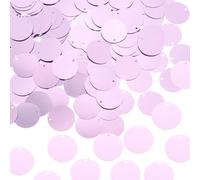 sourcing map 100 Pcs Flat Round Sequins 25mm/1 Inch Loose Paillettes Craft Sewing Sequins with Single Side Hole for DIY Embroidery Clothing Jewelry Making, Purple Pink
