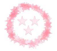 sourcing map 100 Pcs Glow in The Dark Stars Stickers for Ceiling,Luminous Stars Wall Sticker Mural Decals for Bedroom Wall Decor Art Decoration 1.5''Lx0.06''T, Pink