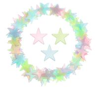 sourcing map 100 Pcs Glow in The Dark Stars Stickers for Ceiling,Luminous Stars Wall Sticker Mural Decals for Bedroom Wall Decor Art Decoration 1.5''Lx0.06''T, Green/Pink/Blue