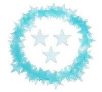 sourcing map 100 Pcs Glow in The Dark Stars Stickers for Ceiling,Luminous Stars Wall Sticker Mural Decals for Bedroom Wall Decor Art Decoration 1.5''Lx0.06''T, Blue