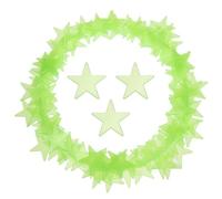 sourcing map 100 Pcs Glow in The Dark Stars Stickers for Ceiling,Luminous Stars Wall Sticker Mural Decals for Bedroom Wall Decor Art Decoration 1.5''Lx0.06''T, Green