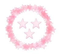 sourcing map 100 Pcs Glow in The Dark Stars Stickers for Ceiling,Luminous Thin Stars Wall Sticker Mural Decals for Bedroom Wall Decor Art Decoration 1.18''Lx0.06''T, Pink