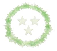 sourcing map 100 Pcs Glow in the Dark Stars Stickers for Ceiling,Luminous Thin Stars Wall Sticker Mural Decals for Bedroom Wall Decor Art Decoration 1.18''Lx0.03''T, Green