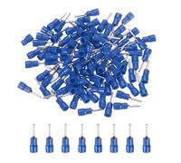 sourcing map 100 Pcs Insulated Pin Electrical Wire Connectors Wire Terminals Wire Crimp Connector Kit 16-14 AWG for Electrical Projects Industrial Chemical Industry, Blue