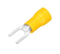 sourcing map 100 Pcs Insulated U-Type Wire Connector Electrical Crimp Terminal 16-14 AWG for Electrical Projects Yellow