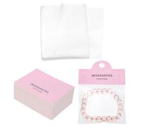 sourcing map 100 Pcs Jewelry Packaging Supplies with Clear Bag, Jewelry Packaging for Small Business Bracelets Display Bags for Necklace Key Chains Earrings, Pink