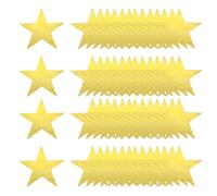 sourcing map 100 Pcs Laser Gold Stars Cutouts, 6 Inch Double Printed Paper Stars Cutout Confetti Cardboard Stars Decorations for Bulletin Board Wall Classroom Party